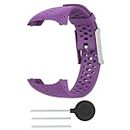 HASMI Compatible With Polar M400 M430 GPS Running M 400 300 Soft Silicone Breathable Wristband Strap Smart Watch Watchband Bracelet Replacement (Color : Purple, Size : For Polar M400)