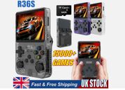 R36S Retro Handheld Game Console Black 64GB 15000+ Games - UK STOCK ✅