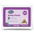 Silentnight Deep Sleep Firm Pillows 2 Pack - Support Side Sleeper Pillow with Fibre Core Firmer Comfortable Supportive Bed Pillow - For Neck and Shoulder Pain - Hypoallergenic - Standard Size