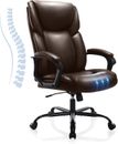 Brown Leather Executive Office Chair - Built For Comfort - Luxury Look Of Leathe