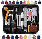 45Pcs Guitar Repairing Maintenance Tool Kit with Carry Bag Guitar Pick, For Guitar Ukulele Bass Mandolin Banjo,Guitar Care Cleaning Accessories Set, Perfect Gift for Music String Instrument Enthusiast