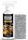 VRPRIME Car Interior Cleaner | Car All Interior Surfaces Dashboard, Seat, Door Cleaning Kit | Leather, Plastic and Fabrics | Removes Tough Stains and Dirt Inside Your Car with Microfiber Cloth (500ML)