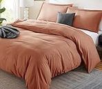 Amigos Microfiber Duvet Cover Set (Double Bed, Coffee Brown)