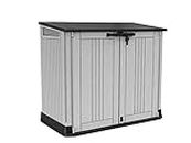 Keter Store-It-Out Prime 4.3 x 3.7 ft. Outdoor Resin Storage Shed with Easy Lift Hinges, Perfect for Yard Tools, Pool Toys and Garden Accessories, Grey