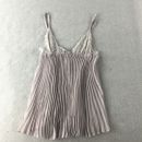 Victoria's Secret Womens Camisole Size S Pink Pleated Slip Lace Sleeveless
