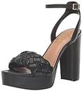Vince Camuto Women's Mirinda Woven Platform Sandal Wedge, Black, 8