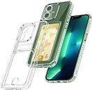 Xerial per iPhone 11 cover con Porta Carte, Custodia trasparente in silicone TPU per telefono, ultra sottile, morbida, antiurto case protettiva, copertura paraurti