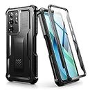 Dexnor Case for Samsung Galaxy S21 Ultra with Built-in Screen Protector Military Grade Armour Heavy Duty Front and Back 360 Full Body Protection Cover（with S Pen Holder）- Black