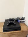 PS4 Pro Console Bundle ( Black ) 1 TB 2 Controllers And Games