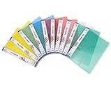 SAPUTRA Multicolor Transparent Report File-Folder A4 Size with Plastic-Clip Documents,Page Holder Report File Pack of 10