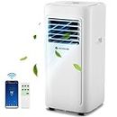 AAOBOSI Portable Air Conditioner,8,000 BTU WiFi Control for Room 230 Sq.ft,Portable AC 4-IN-1 with Dehumidifier,Fan 2-Speed,App&24H Timer For Home,Bedroom,Apartment,Garage