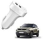 Auto Addict 2 Ports Fast Car Charger (Turbo Charger,Dual USB) for TATA Punch