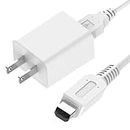 HAUZIK USB Charger White Adapter with 3.9 feet Cable Compatible with Nintendo 3DS, 3DS XL, 2DS XL, 2DS, DSi, DSi XL