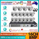 Hikvision 16CH POE 8MP 5XZoom Two-way Audio ColorVu PTZ Security CCTV System Kit