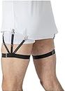 SHYAM EXPORT Men's Shirt Stays for Shirt Tucker Shirt Garter Shirt Suspenders Shirt Stays Leg Thigh Suspender Belt With Non-Slip Locking Clamps