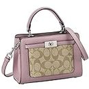 Coach CC977 Signature Handbag, light khaki/pink, One Size