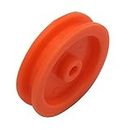 EUDAX 100 Pcs 2mm Hole Orange Plastic Belt Pulley for DIY RC Toy Car Airplane