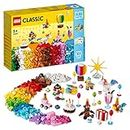 LEGO Classic Party Kreativ-Bauset Bausteine-Box, Familienspiele zum gemeinsamen Spielen, enthält 12 Mini-Bausteine: Teddybär, Clown, Einhorn, Spaß für alle ab 5 Jahren 11029