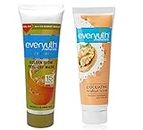 Everyuth Advanced Golden Glow Peel-off Mask, 90gm and Exfoliating Walnut Scrub, 50gm, Combo Pack