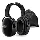 SNR 35dB Noise Reduction Ear Muffs, Comfortable Hearing Protection Earmuffs,Adjustable Coquille Antibruit Pour Adulte, Noise-Cancelling Safety Ear Muffs for Mowing/Autism/Construction,with Storage Bag