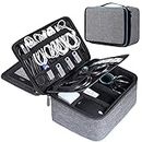 BERTASCHE Kabel Taschen Groß Kabeltasche mit 11 Zoll Tabletfach für Reise Arbeit Uni Elektronik Zubehör Tasche