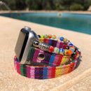 Handmade smartwatch Apple Fitbit Band Ethnic Multi Wrap Strap Bracelet Women