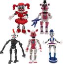 5pcs Nights Five FNAF At Freddy's Action Figures Light Up Toys Game Miniatures