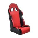 AlveyTech Red Single Seat for Go-Karts - Red Padded Racing Seat with Curved Seat Back & Vents, Two Tone Red and Black Upholstery, Single Go Kart Seat, Racing Seat, Replacement Seat with Padding