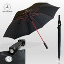 Paraguas Mercedes Benz Accesorios Grande Fuerte Automático Negro Brolly Anti-UV