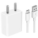 18W Charger for Samsung Galaxy S8 / S 8 Charger Original Adapter Like Android Mobile Fast USB Wall Charger with 1 Meter USB Type C Charging Data Cable (3 Amp, TWE15, White)