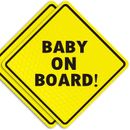 Baby on Board Magnet for Car - Essential Magnetic Sticker Sign for Bumper - 2...