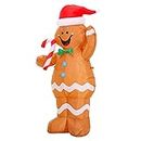 Rylod Gingerbread Man Natale gonfiabili 5 Ft Xmas Blow Up Yard Decorazioni con LED Luci Natale Gonfiabile Babbo Natale per Natale Festa di Natale