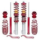 maXpeedingrods Coilovers Lowering Suspension Kits for VW Golf MK4/for Seat Leon 1M1/for VW New Beetle 9C1, 1C1 (Red)