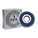 PGN (10 Pack) 6301-2RS Bearing - Lubricated Chrome Steel Sealed Ball Bearing - 12x37x12mm Bearings with Rubber Seal & High RPM Support