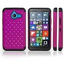 Nokia Lumia 640 XL Case, BoxWave® [SparkleShimmer Case] Sparkly Rhinestone Cover w/Shock Absorbing Bumper for Nokia Lumia 640 XL - Cosmo Pink