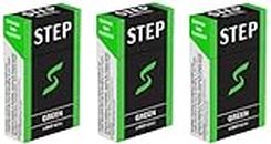 STEP Green Cool Menthol Herbal Cigarettes - Tobacco & Nicotine Free - Tastes Like a Real Cigarette (3 Boxes = 60ct)