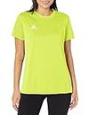 adidas Equipo 23 Women's T-Shirt, Team Solar Yellow/White, X-Large