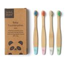 Organic Baby Bamboo Toothbrushes | 4 Pack | Soft Bristles | 100% Compostable ...