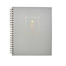 Martha Stewart Grey Flower Deluxe 1 Subject Notebook, 9.25" x 11.25" (MS101X)