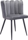 Dining Chair LFCC-DC-0128 GY, Grau, 45x47x82 cm, Samt, Rückenlehne, gepolstert