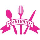 My Kitchen v2 Wandaufkleber Aufkleber Zitat Küche Kochen Backen Haus Familie Dekor