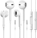 2 Packs Apple Wired Headphones Earbuds with Microphone,in-Ear Earphones Volume Control[Apple MFi Certified] Headphones Compatible with iPhone/Android/Computer/MP3/4 and Other 3.5mm Jack Devices