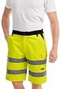 Mivaro Bermuda Alta Visibilidad, Pantalones Cortos de Trabajo para Hombre, Farbe:Amarillo, Größe Hosen:3XL