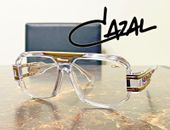 CAZAL Sunglasses Full Crystal Gold Frame Clear Lens Transparent Eyewear