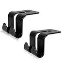 Car Hooks for Purses and Bags, 2pcs Black Wallets Holder for Car Interior Accessories Vehicle Seat Headrest Hook for Coats Umbrellas Grocery Handbag Automotive Accessories