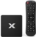 Box Android TV 4GB RAM 32GB ROM, Android TV Box Prend en Charge 2.4Ghz/5.0Ghz WiFi Bluetooth 5.0, Boitier Smart TV IntéGré Chipset Box Android Quad Core 4K 3D H.265 TV Box 10 / 100M Ethernet HDMI