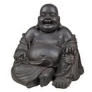 16.5" H Smiling Buddha Garden Statue Resin Art Sculpture Home Garden Decor