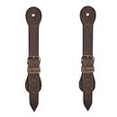 Hide & Drink, Sturdy Durable Leather Single Spur Straps (2 Pieces), Cowboy Outfit Boots, Rodeo, Western, Equipment, Classic Vintage Style, Handmade (Bourbon Brown)