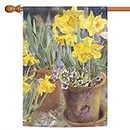Toland Home Garden Potted Daffodils Flag 119137