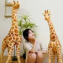 50-140cm High Quality Giant Real Life Giraffe Plush Toys Stuffed Animal Doll Soft Kids Children Baby